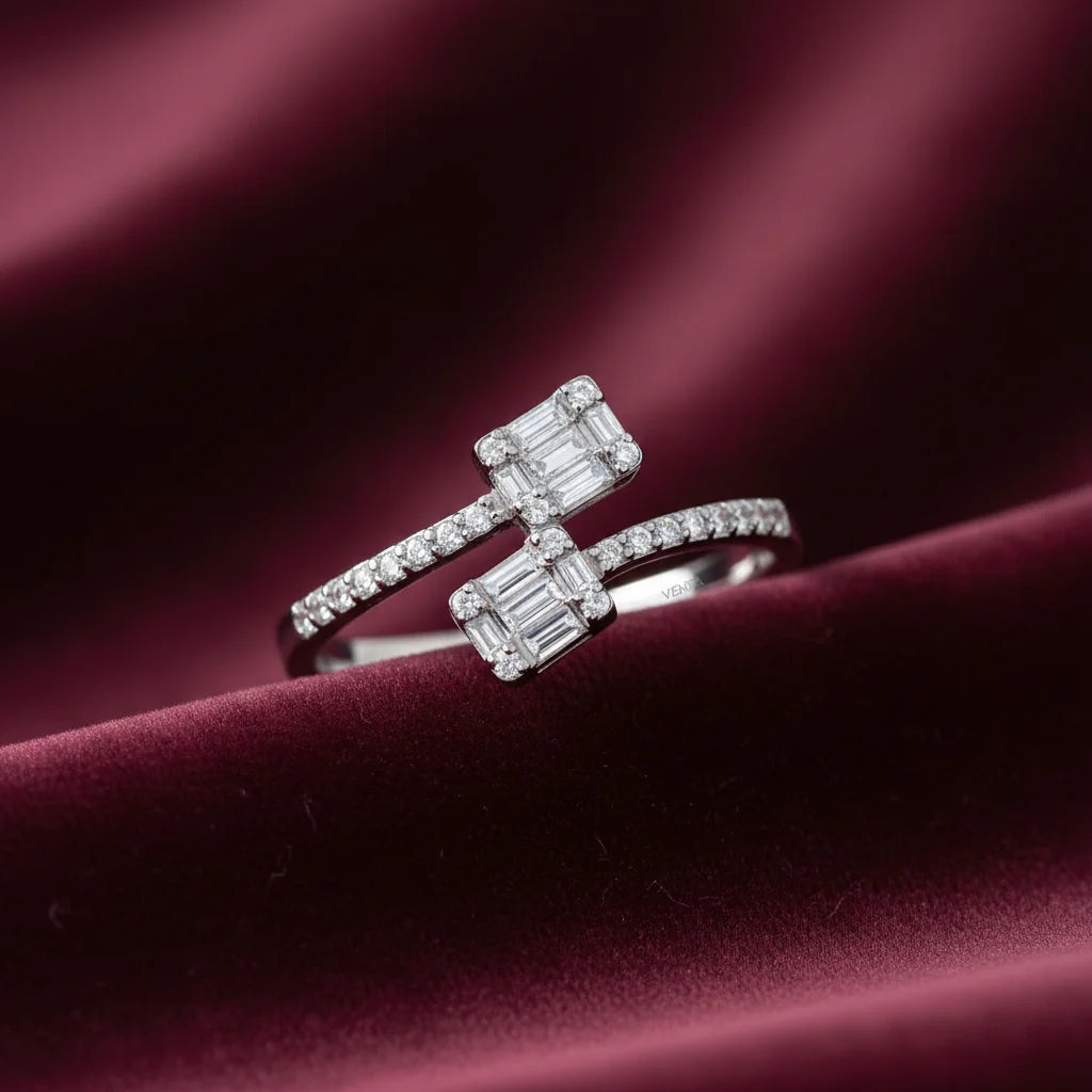 0,26 Tasarım Baget Pırlanta Yüzük - Venta Jewelry