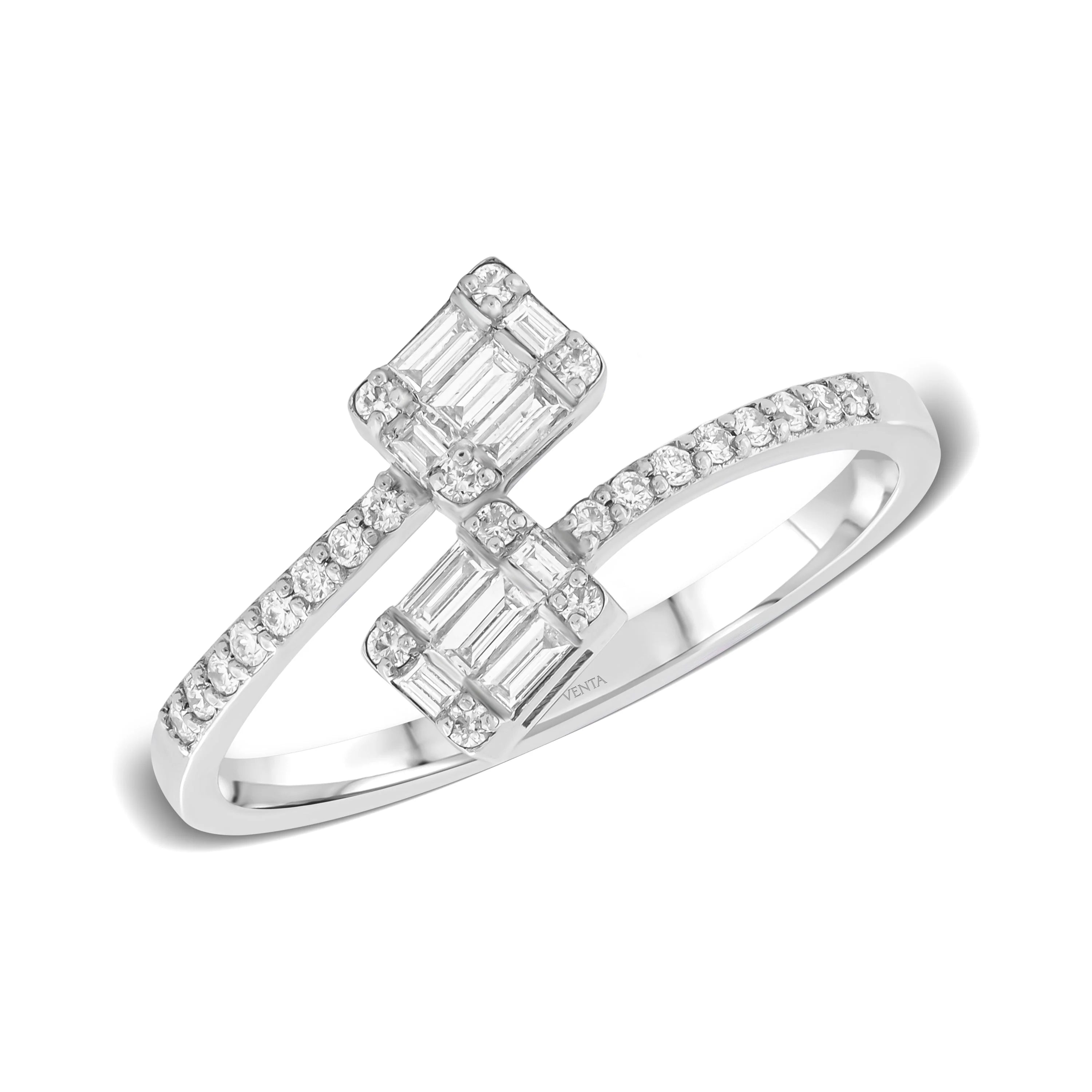 0,26 Tasarım Baget Pırlanta Yüzük - Venta Jewelry