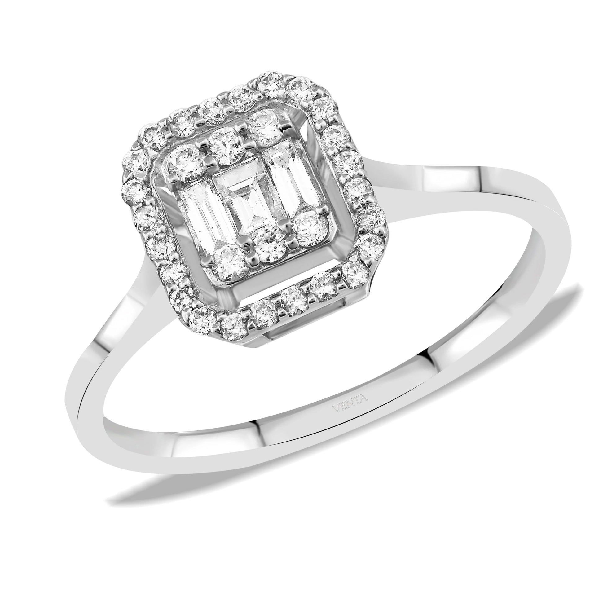 0,30 Karat Baget Pırlanta Yüzük "İlma" - Venta Jewelry