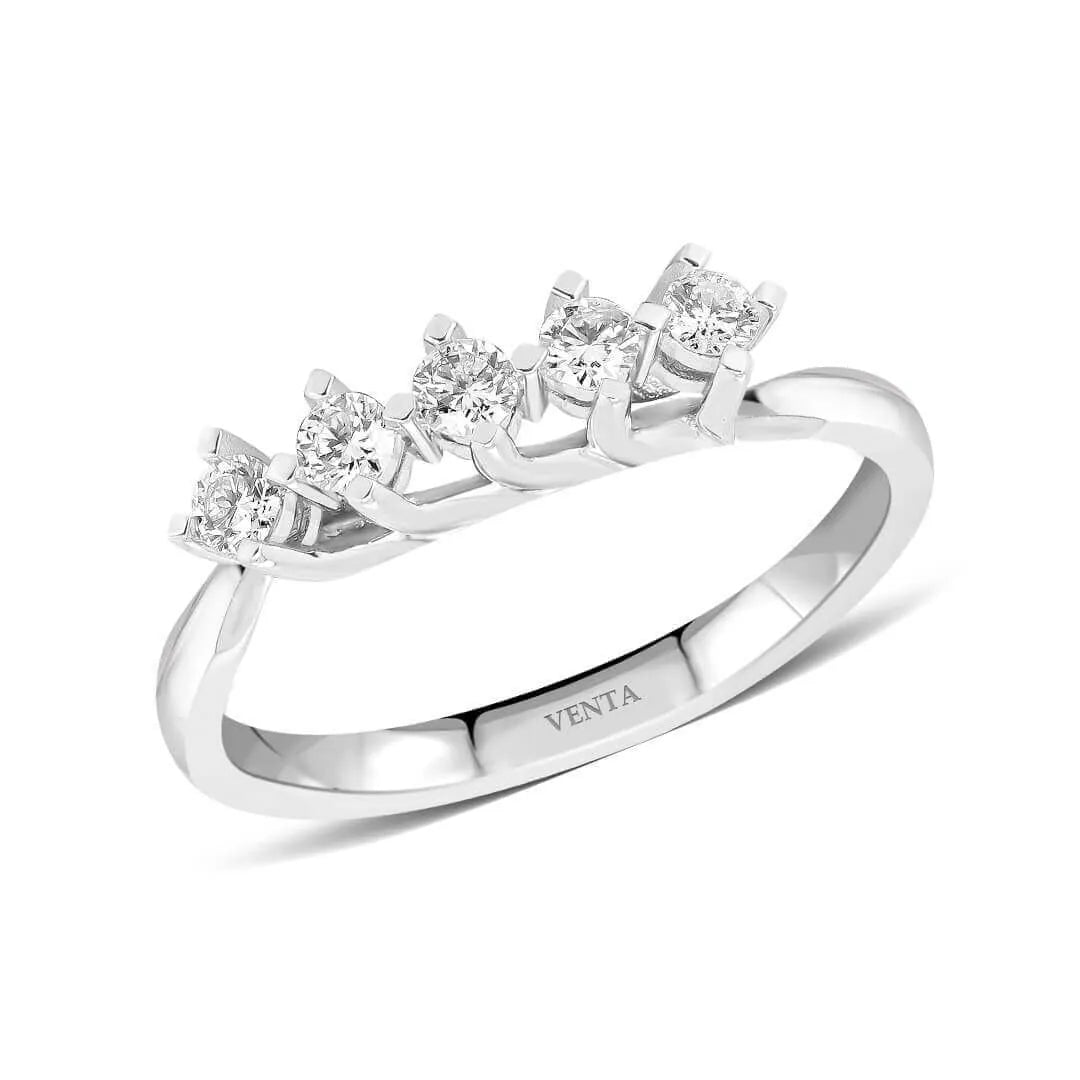0,30 Karat Beştaş Pırlanta Yüzük "Algın", F Renk SI2 - Venta Jewelry
