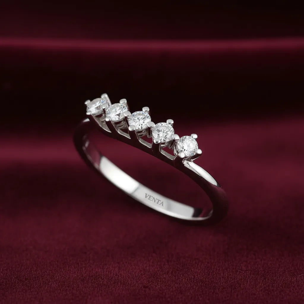 0,30 Karat Beştaş Pırlanta Yüzük "Algın", F Renk SI2 - Venta Jewelry
