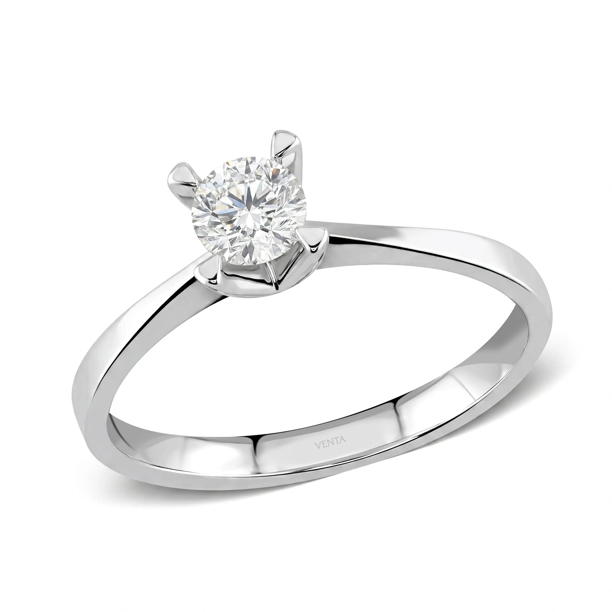 0,30 Karat E Renk VS2 Tektaş Pırlanta Yüzük | HRD Sertifikalı "RİMA", E Renk VS2 - Venta Jewelry
