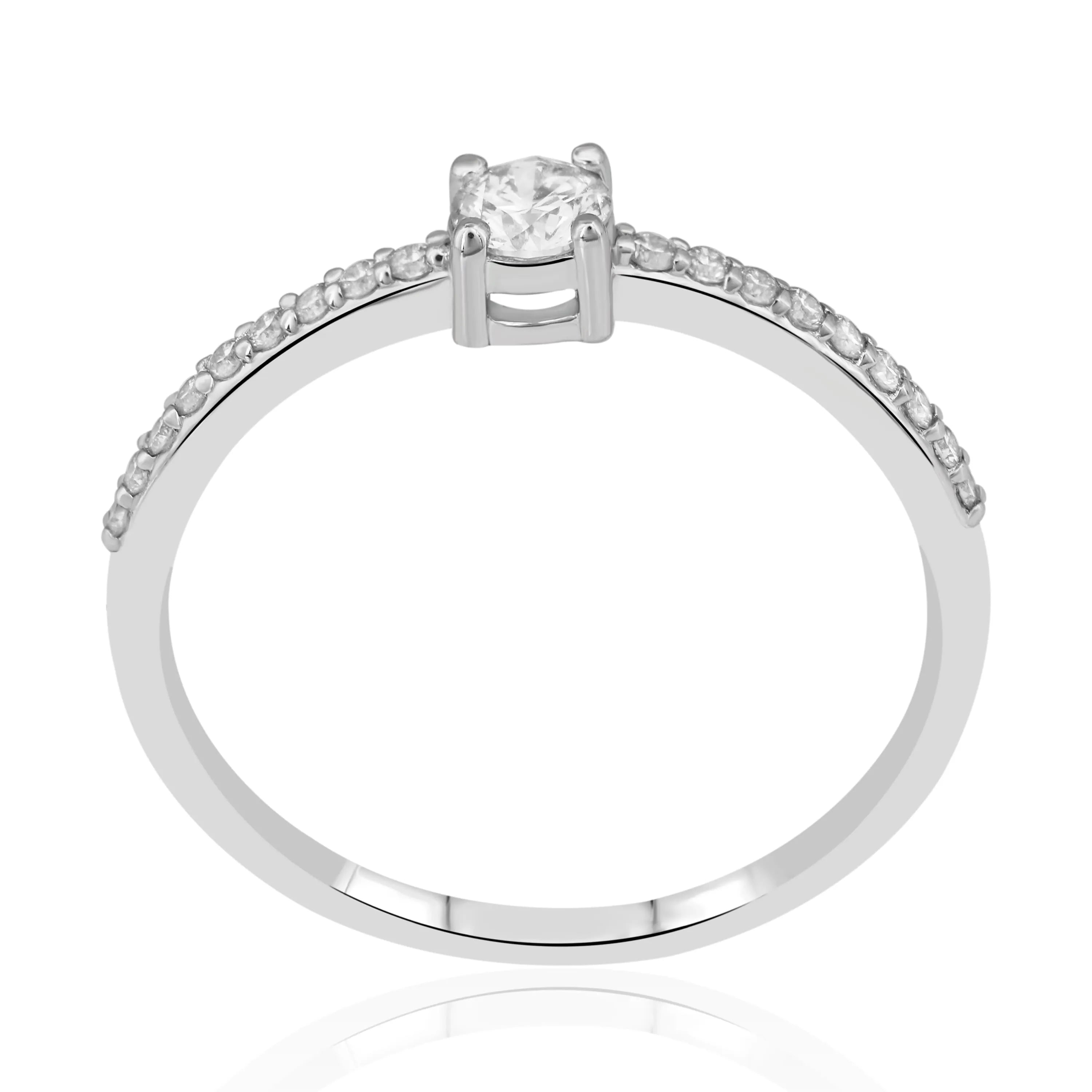 0,30 Karat F Renk Fantazi Tektaş Pırlanta Yüzük, F Renk SI - Venta Jewelry
