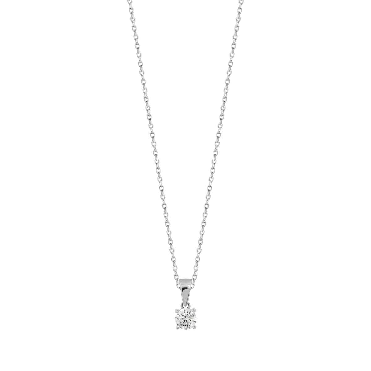 0,30 Karat Pırlanta Tektaş Kolye, F Renk SI - Venta Jewelry
