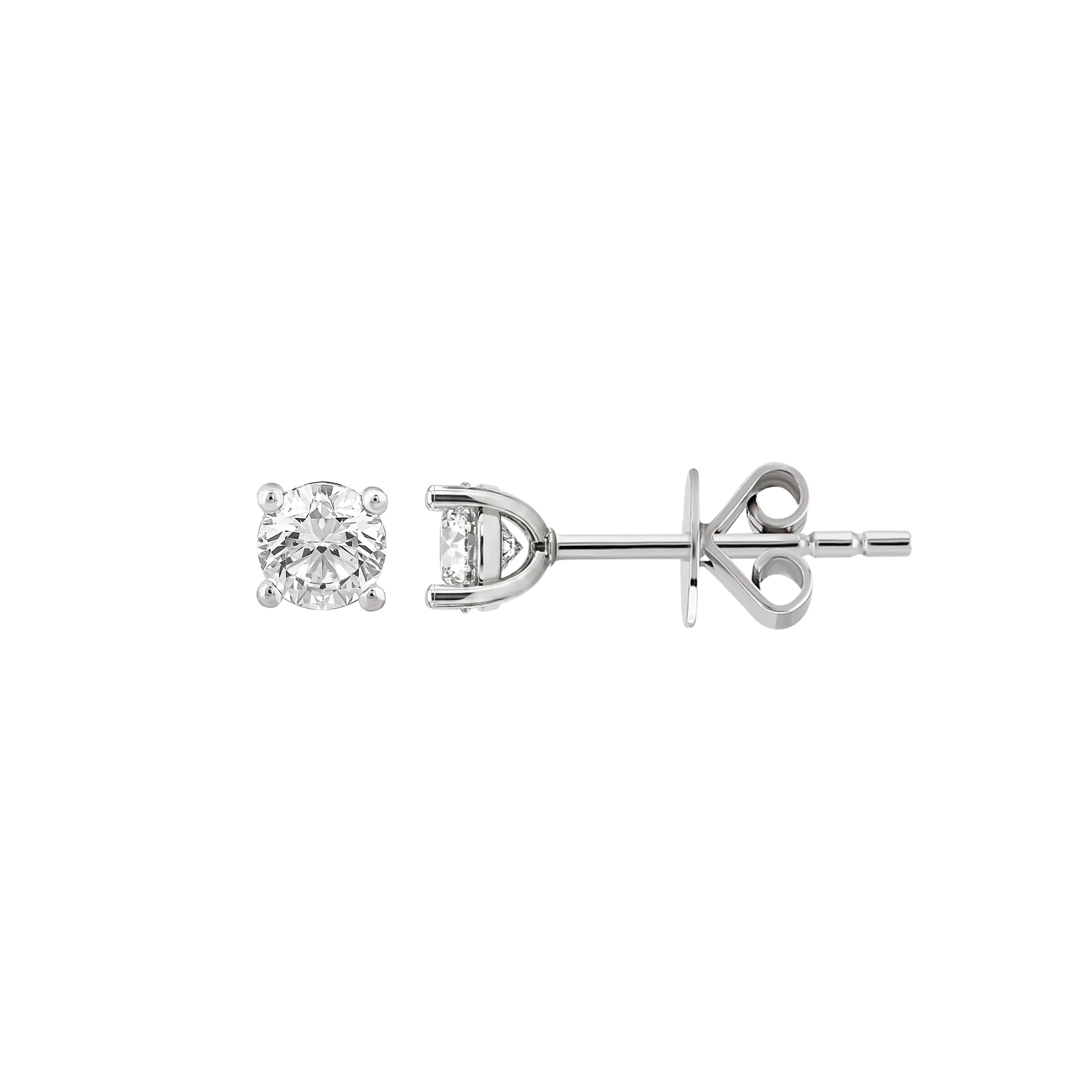 0,30 Karat Tektaş Pırlanta Küpe, F Renk SI - Venta Jewelry