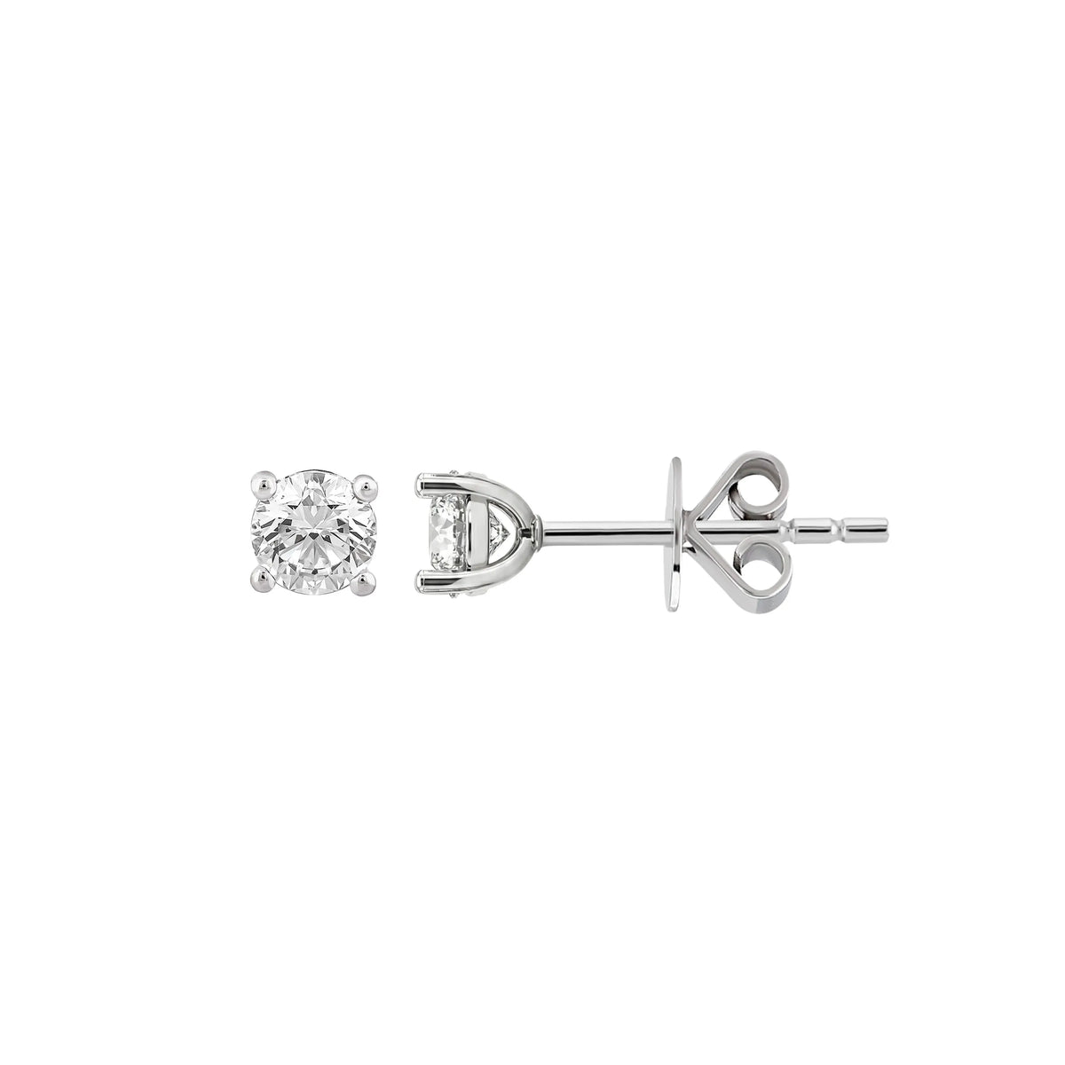 0,30 Karat Tektaş Pırlanta Küpe, F Renk SI - Venta Jewelry
