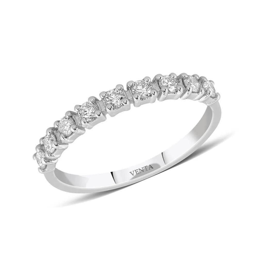 0,30 Karat Yarımtur Pırlanta Yüzük "Veca", F Renk SI - Venta Jewelry