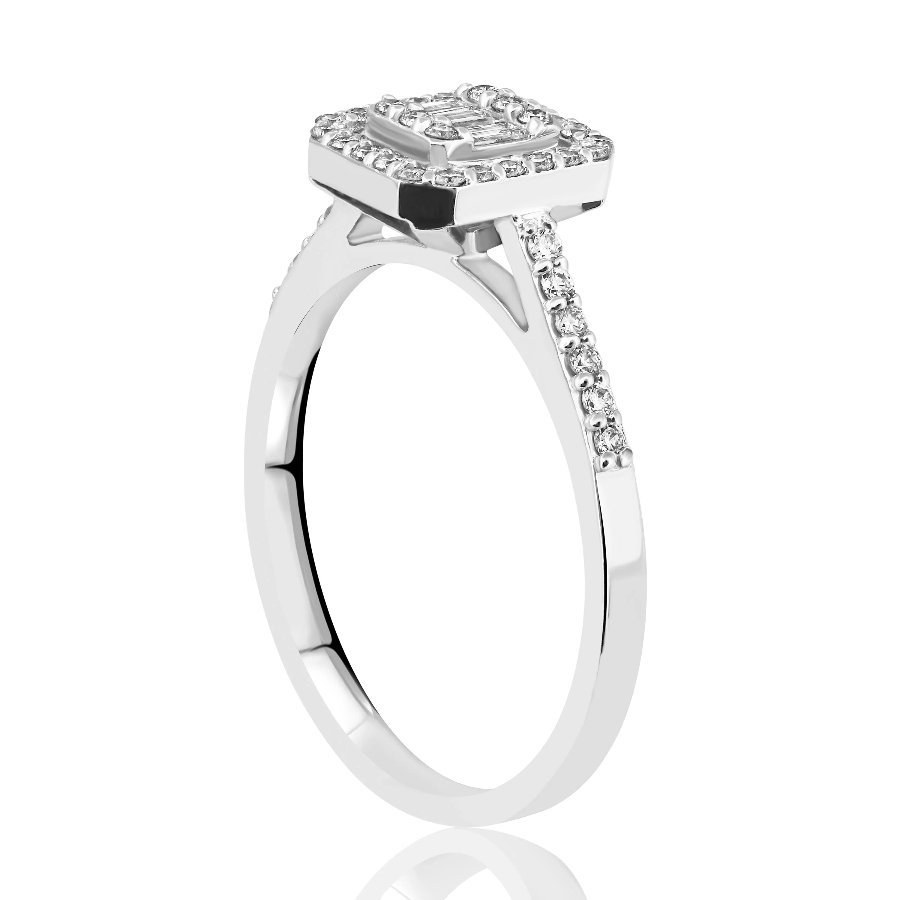 0,32 Karat Baget Pırlanta Yüzük "Feris" - Venta Jewelry