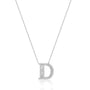 0,33 Karat Pırlanta Baget Harfli Kolye "D" - Venta Jewelry