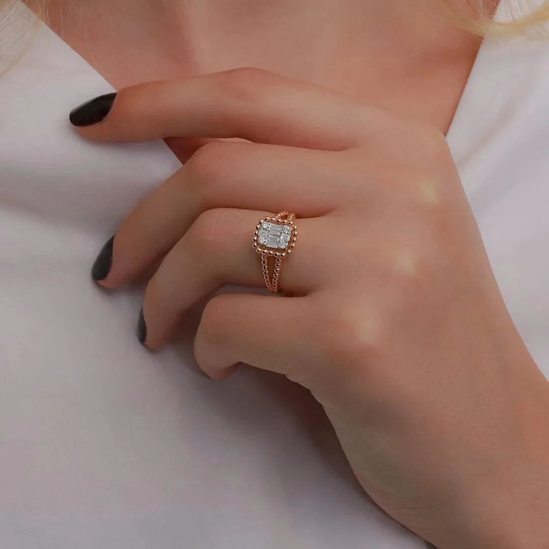0,35 Karat Baget Pırlanta Yüzük "Çiler" - Venta Jewelry
