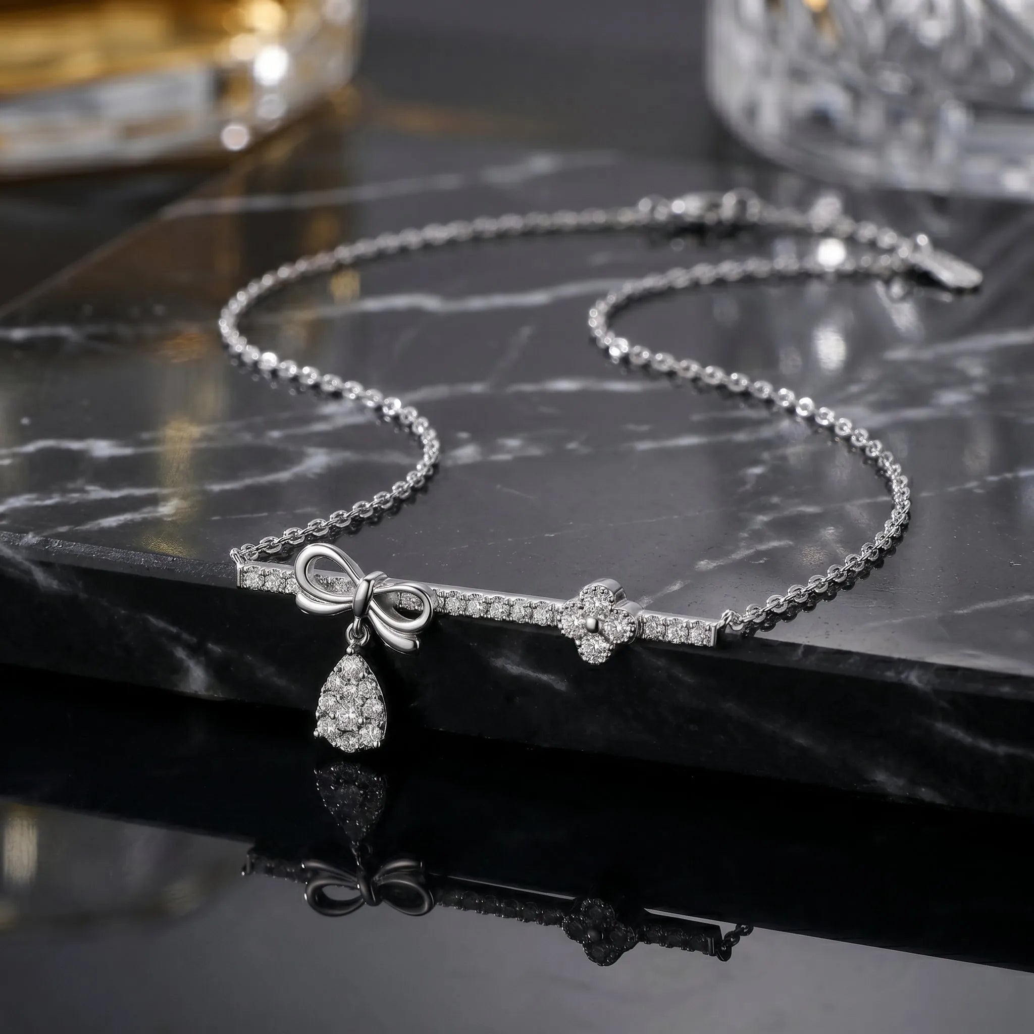 0,35 Karat F Renk Tasarım Pırlanta Kolye, F Renk SI - Venta Jewelry