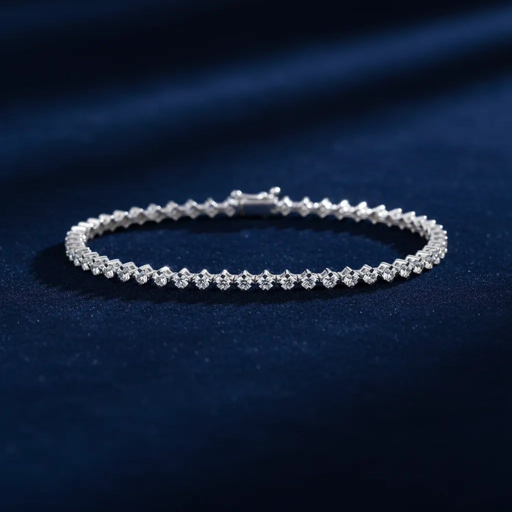 0,36 Karat Su Yolu Pırlanta Bileklik, F Renk SI - Venta Jewelry
