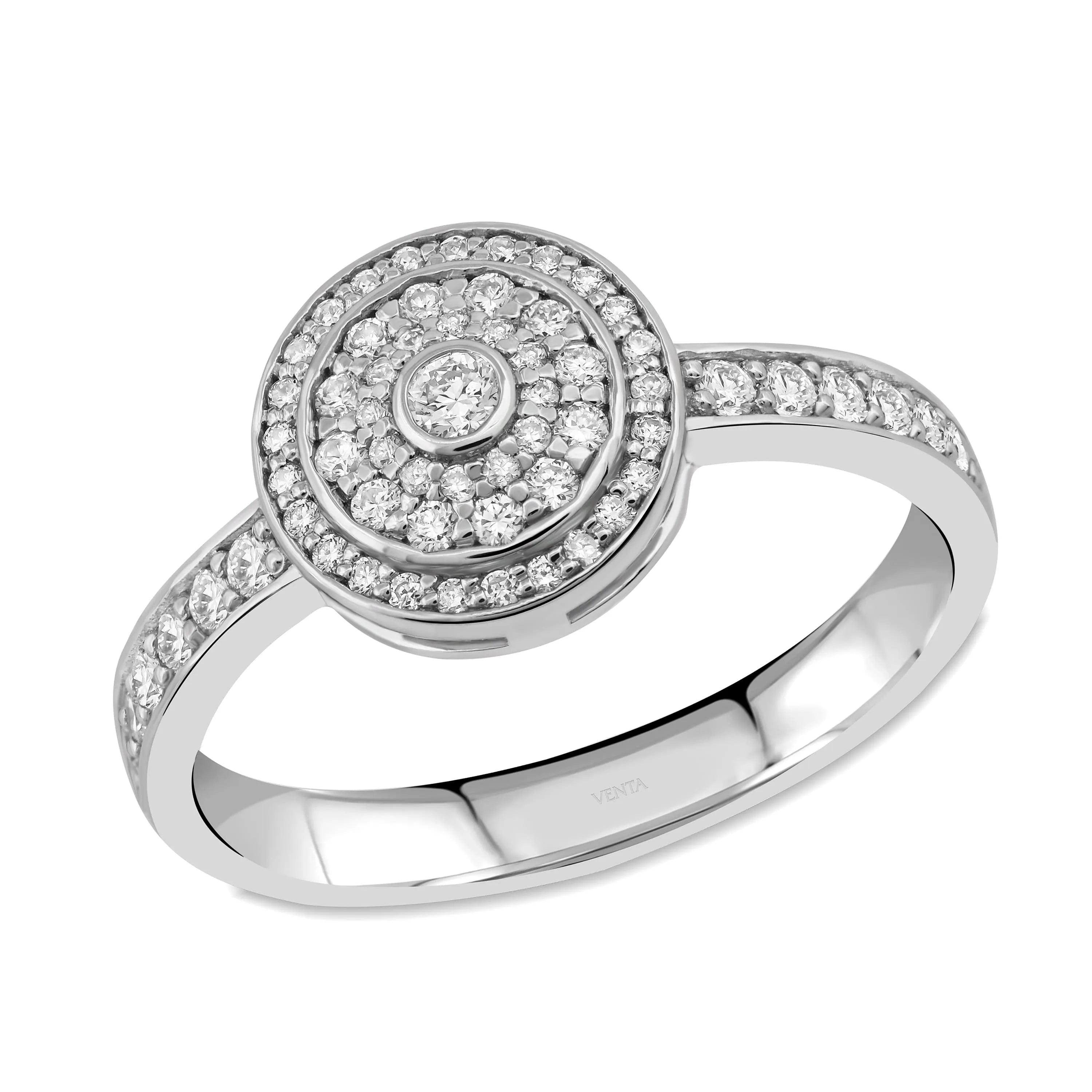 0,39 Karat F Renk Tasarım Pırlanta Yüzük, F Renk SI - Venta Jewelry
