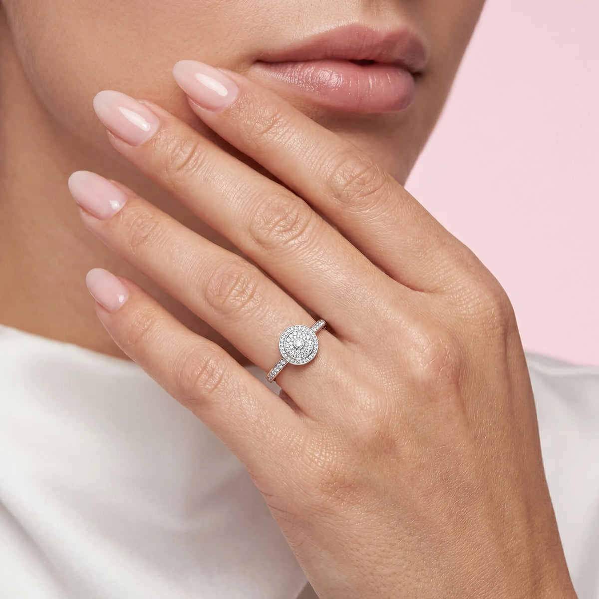 0,39 Karat F Renk Tasarım Pırlanta Yüzük, F Renk SI - Venta Jewelry
