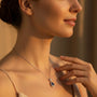 0,39 Karat Pırlantalı Safir Kolye - Venta Jewelry