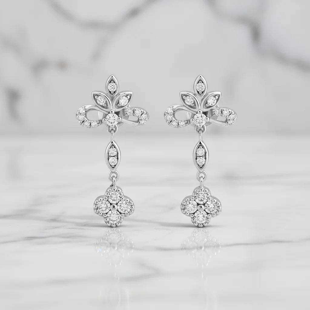 0,39 Karat Tasarım Pırlanta Küpe - Venta Jewelry