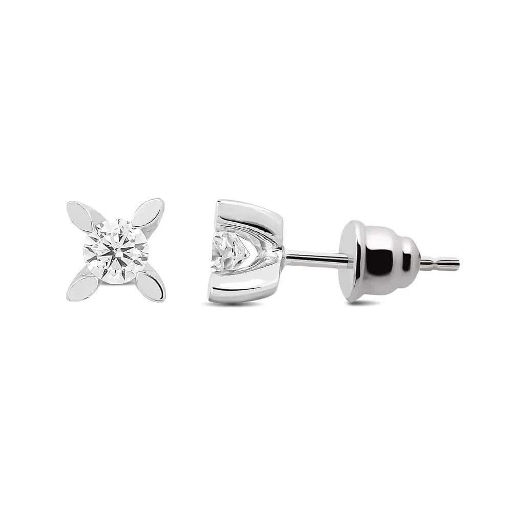 0,40 Karat Badem Tektaş Pırlanta Küpe - Venta Jewelry