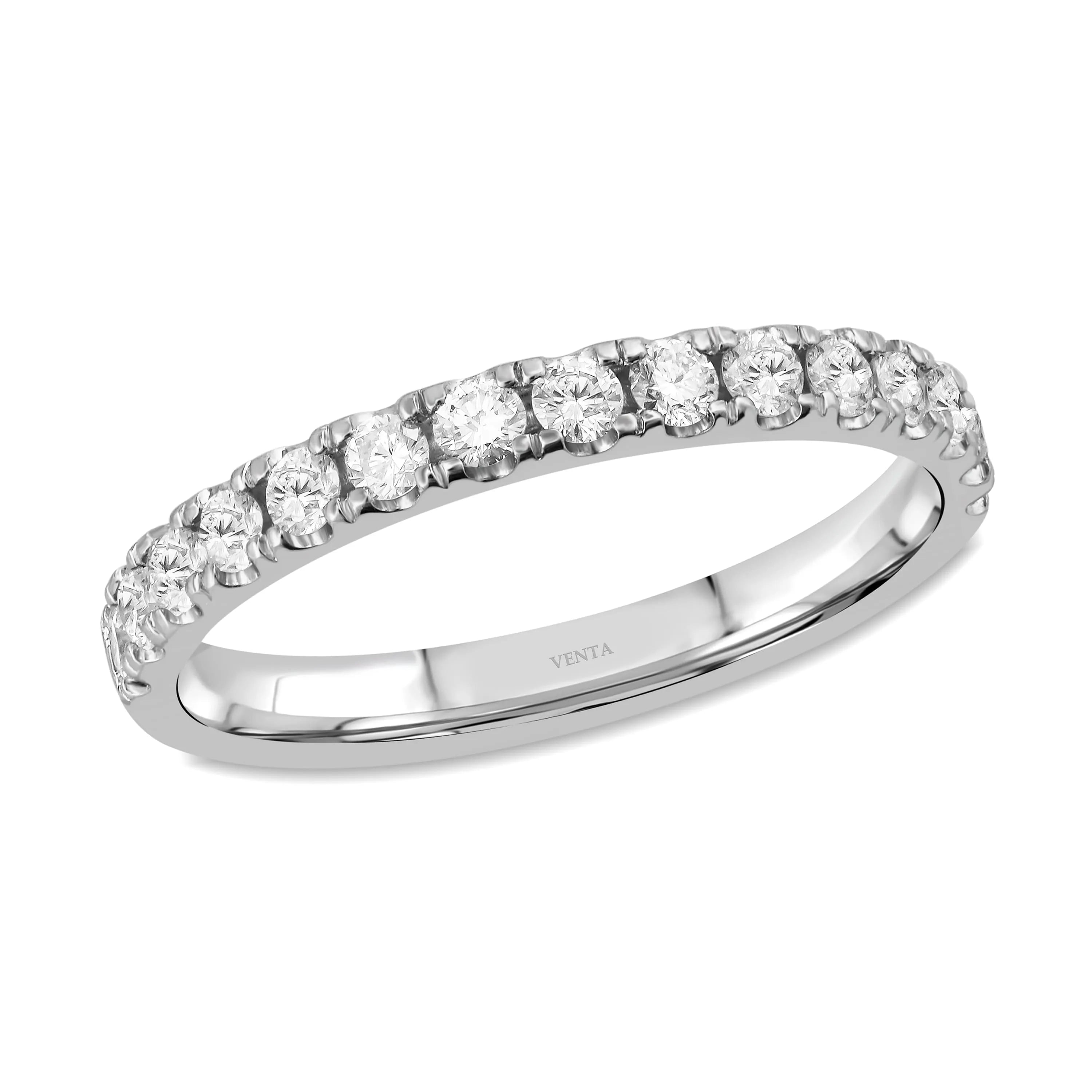 0,40 Karat F Renk Yarımtur Pırlanta Yüzük, F Renk SI - Venta Jewelry