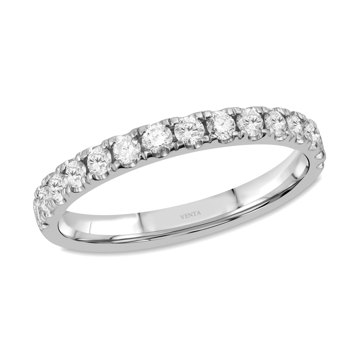 0,40 Karat F Renk Yarımtur Pırlanta Yüzük, F Renk SI - Venta Jewelry
