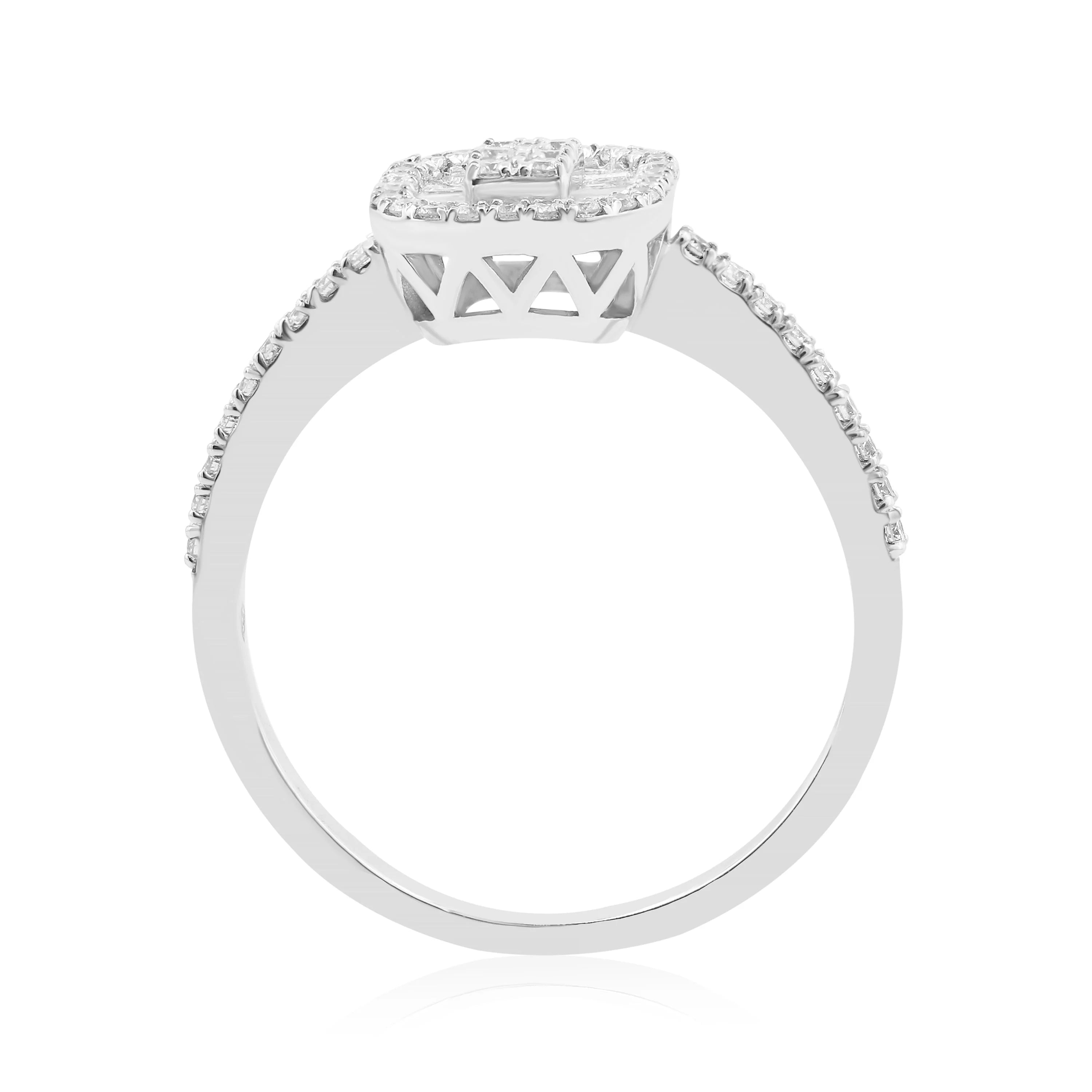 0,46 Karat Tasarım Baget Yüzük Pırlanta - Venta Jewelry
