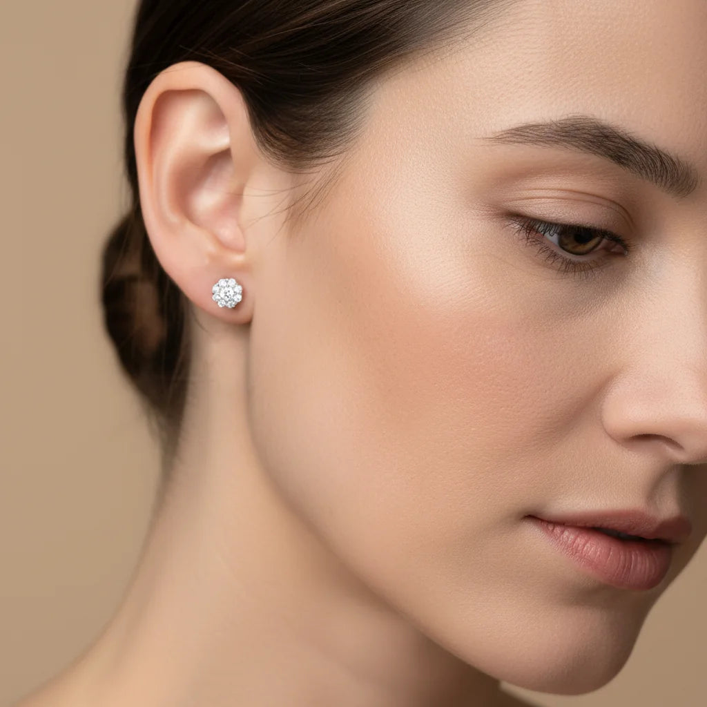 0,50 Karat Pırlanta Coronet Küpe "Vela" - Venta Jewelry
