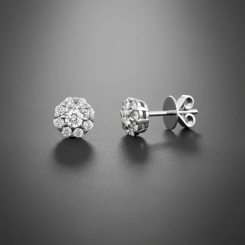 0,50 Karat Pırlanta Coronet Küpe "Vela" - Venta Jewelry