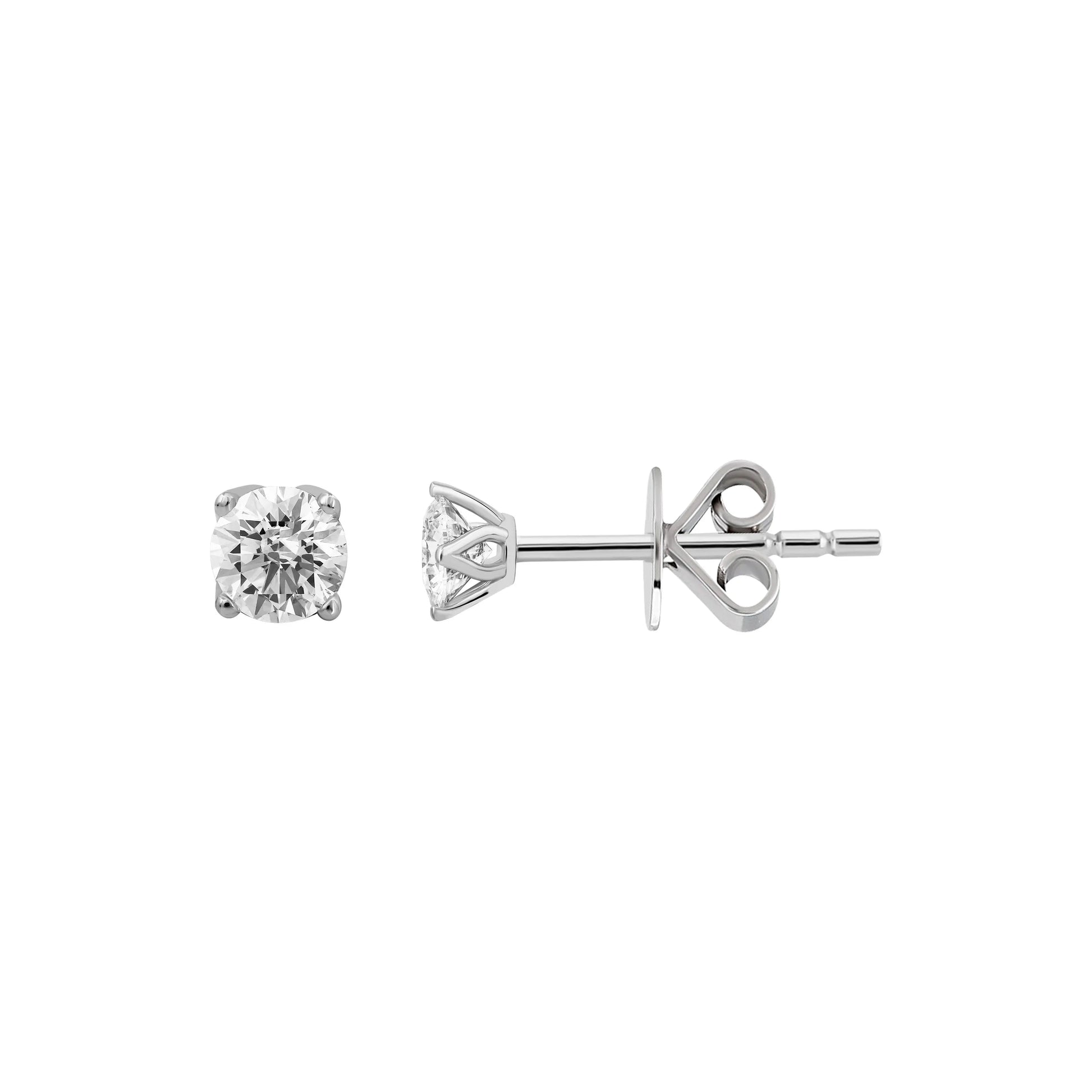 0,50 Karat Tektaş Pırlanta Küpe, F Renk SI - Venta Jewelry
