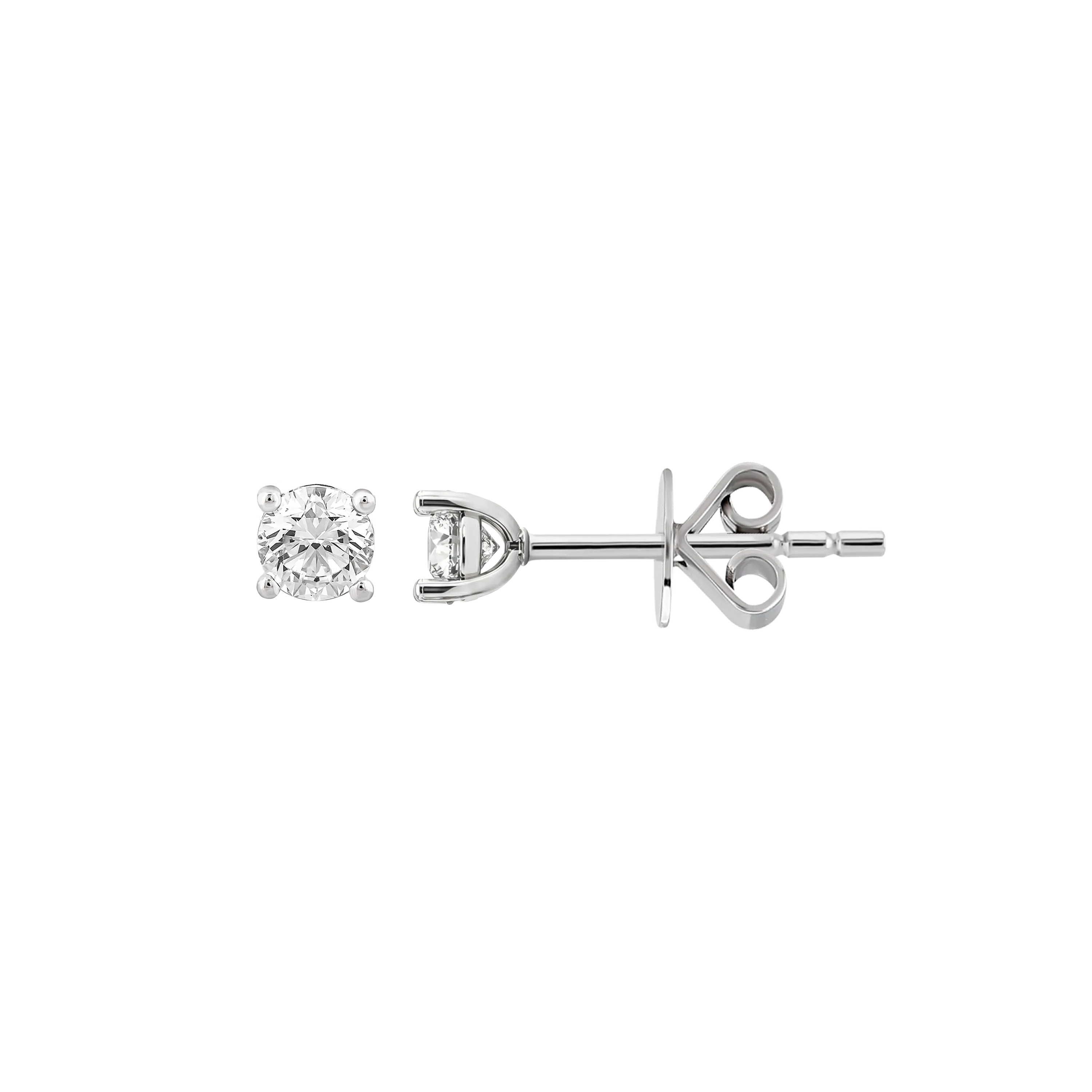 0,50 Karat Tektaş Pırlanta Küpe, F Renk SI - Venta Jewelry