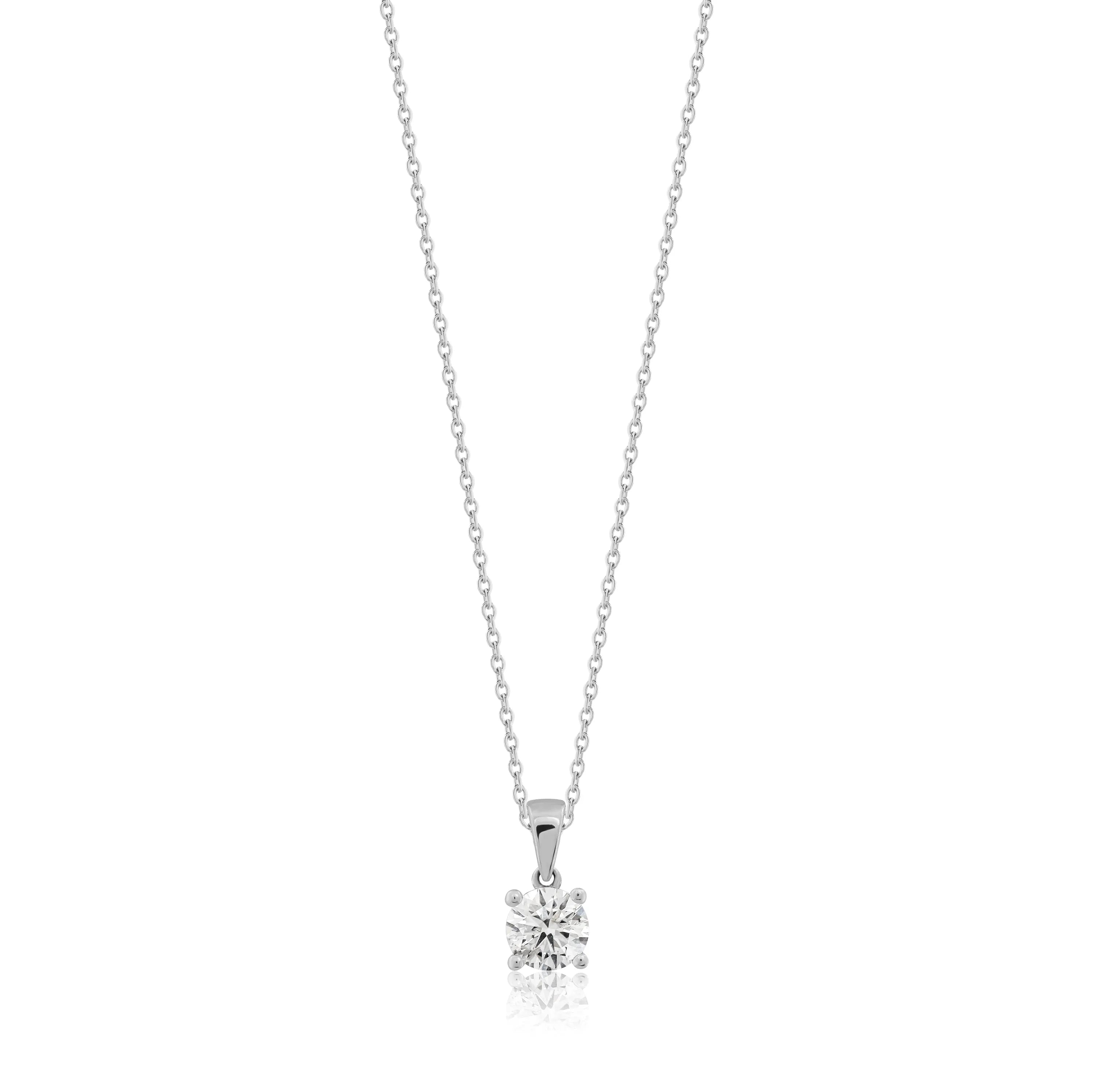 0,53 Karat Pırlanta Tektaş Kolye, F Renk SI - Venta Jewelry