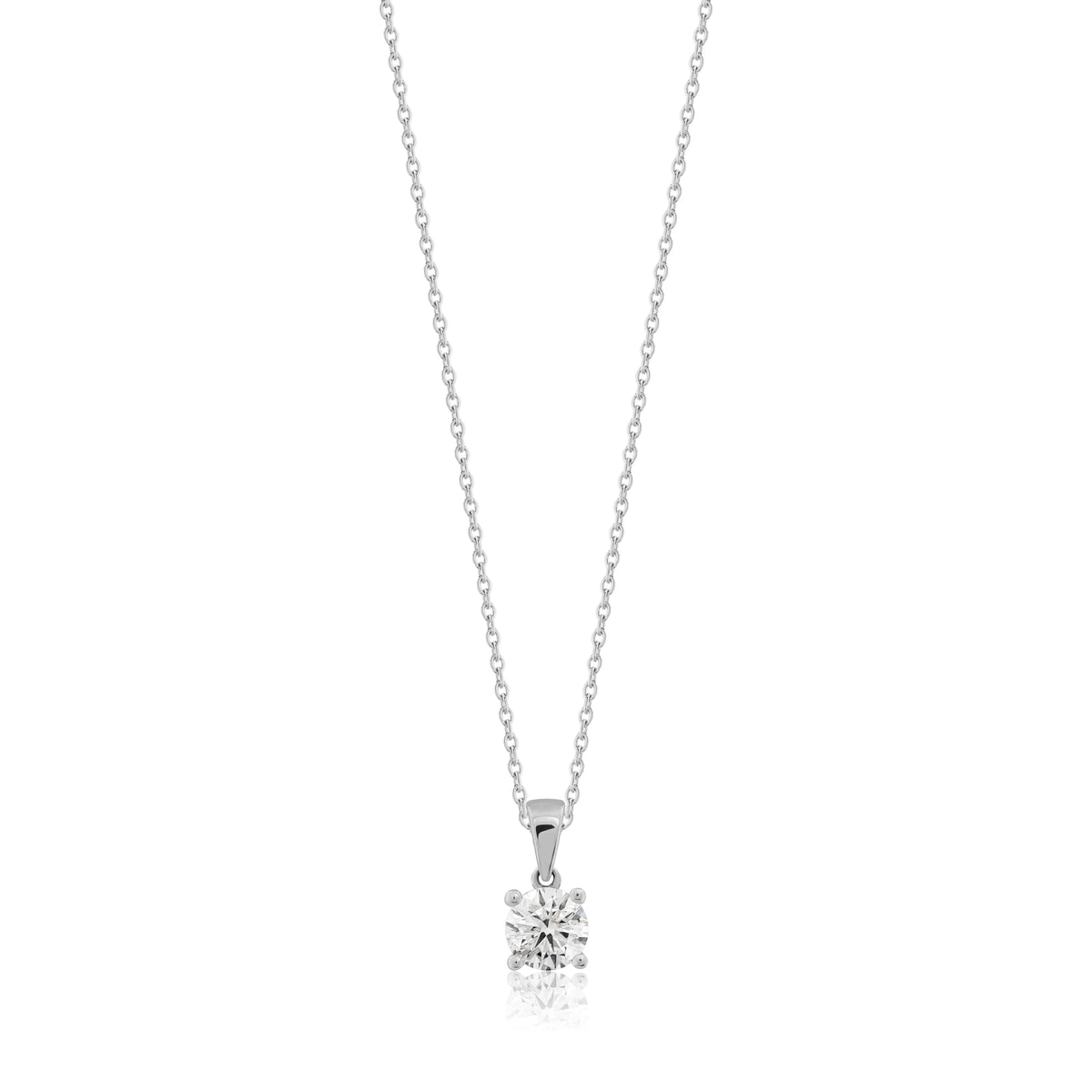 0,53 Karat Pırlanta Tektaş Kolye, F Renk SI - Venta Jewelry
