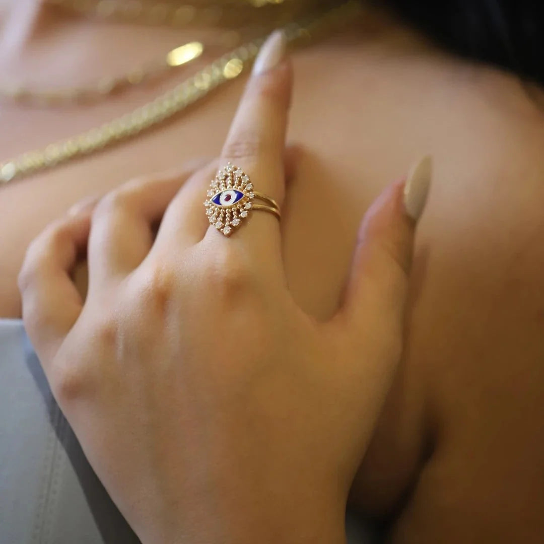 0,55 Karat Tasarım Pırlanta Yüzük "Göz" - Venta Jewelry
