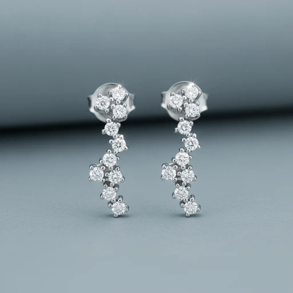 0,58 Karat Tasarım Pırlanta Küpe - Venta Jewelry