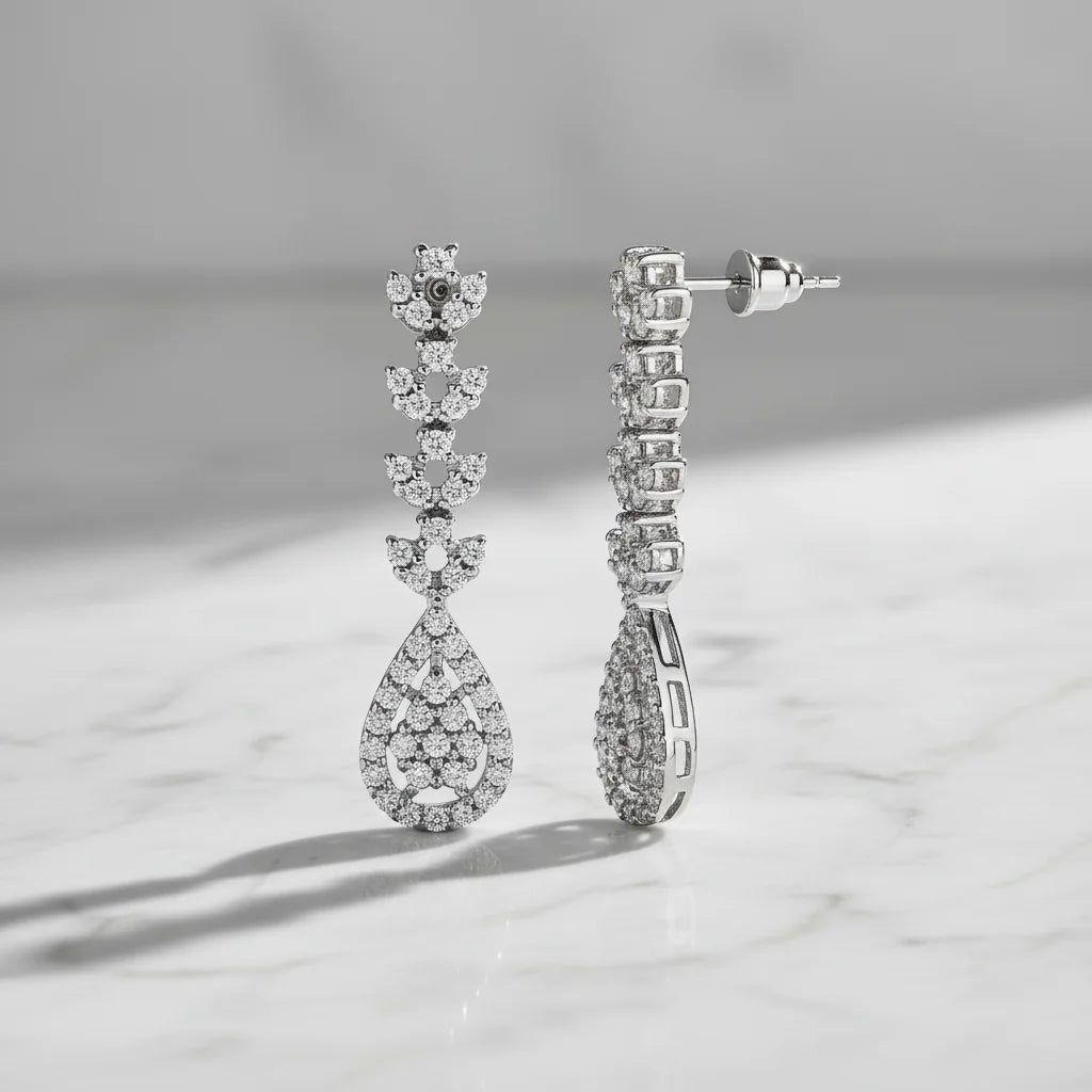 0,58 Karat Tasarım Pırlanta Küpe - Venta Jewelry