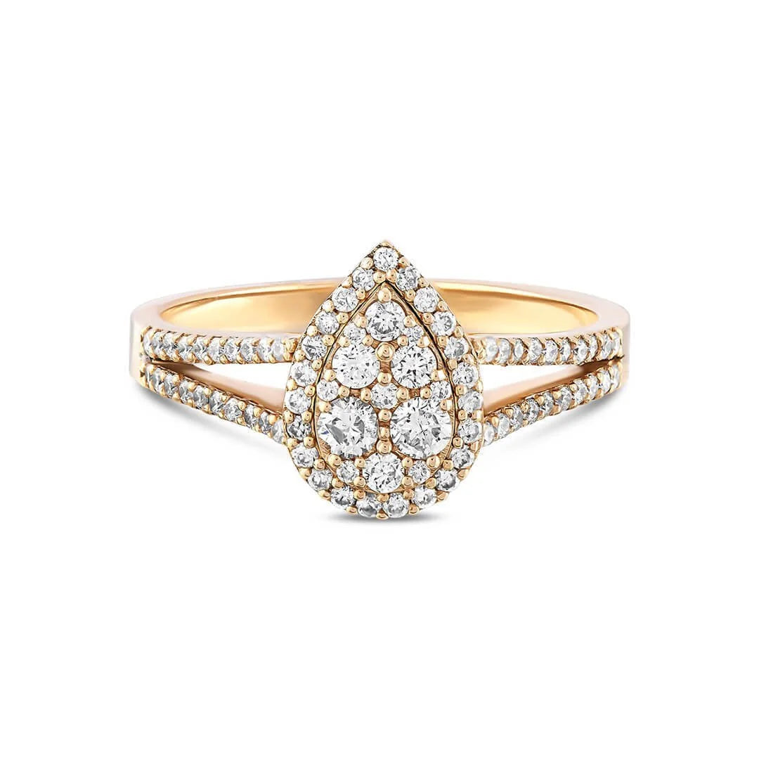 0,59 Karat Damla Coronet Pırlanta Yüzük - Venta Jewelry