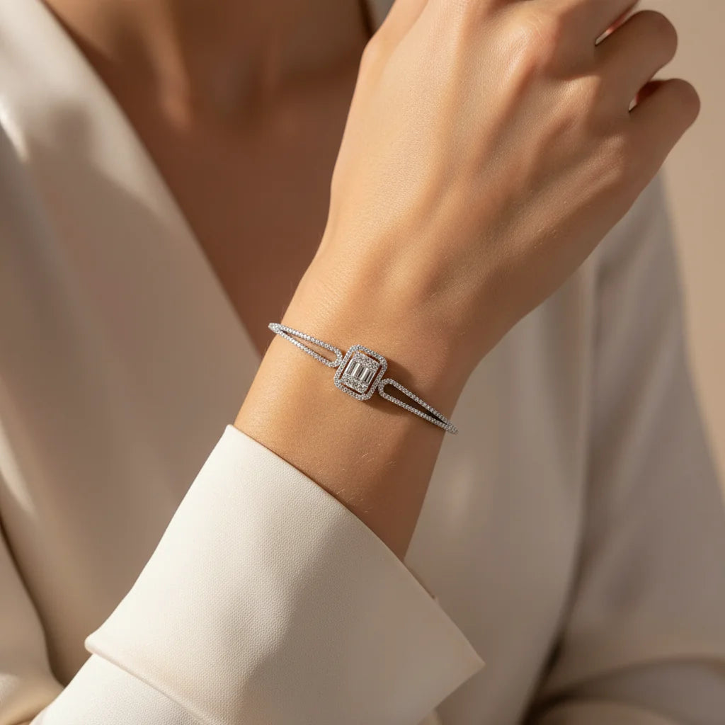 0,60 Karat Baget Pırlanta Bileklik - Venta Jewelry
