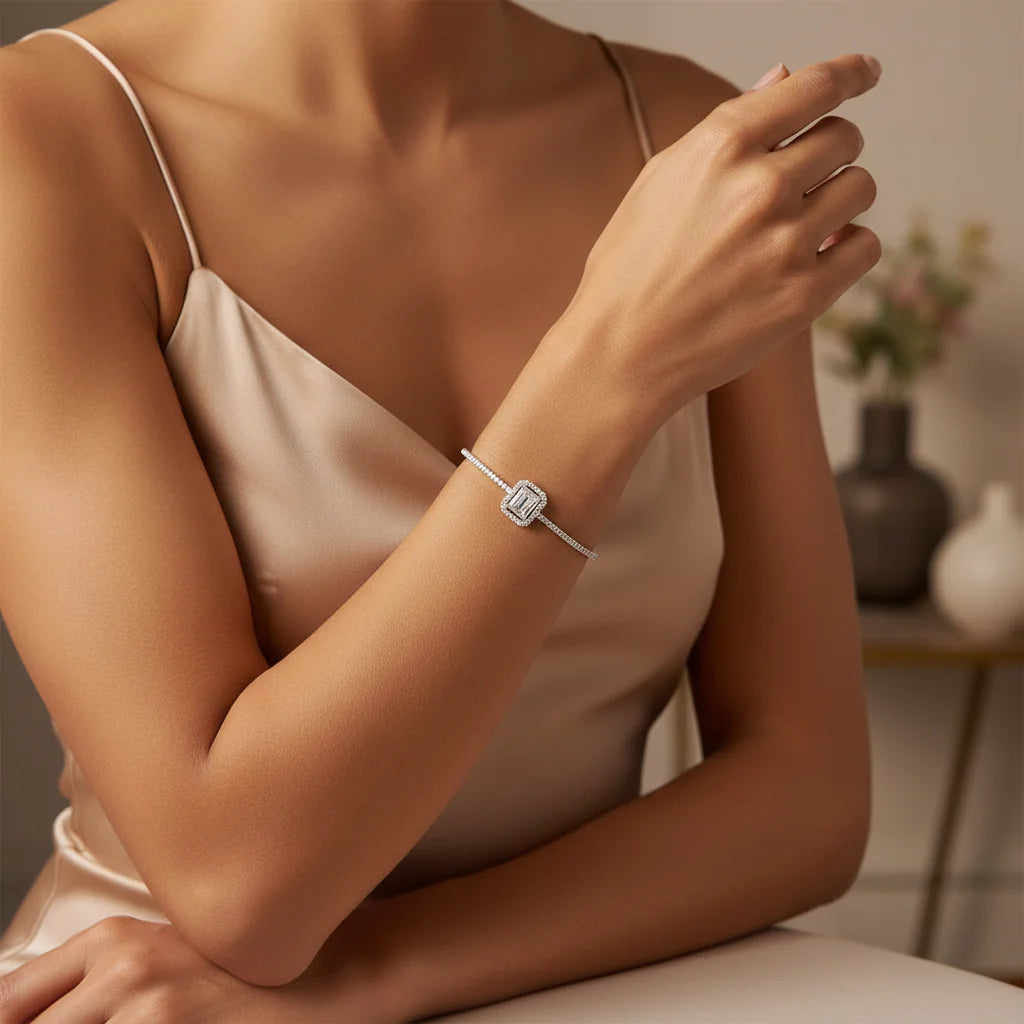 0,61 Karat Baget Pırlanta Bileklik "Afraze" - Venta Jewelry