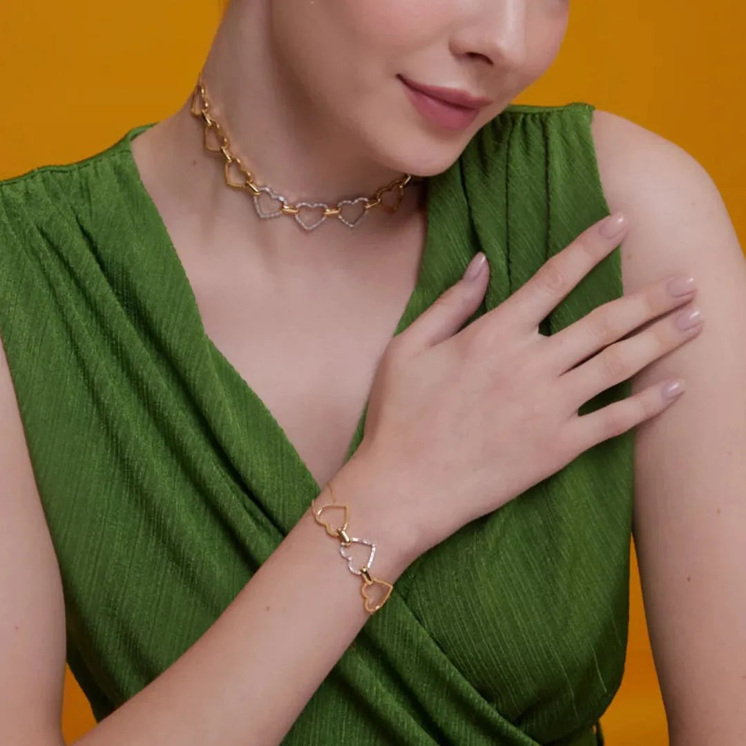 0,64 Karat Tasarım Pırlanta Kolye "Kalp", F Renk SI - Venta Jewelry
