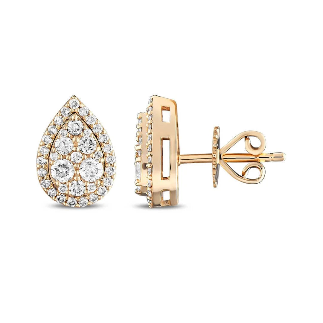 0,67 Karat Damla Coronet Pırlanta Küpe "Ahu" - Venta Jewelry