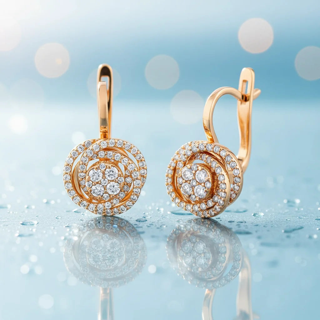 0,69 Karat Coronet Pırlanta Küpe - Venta Jewelry