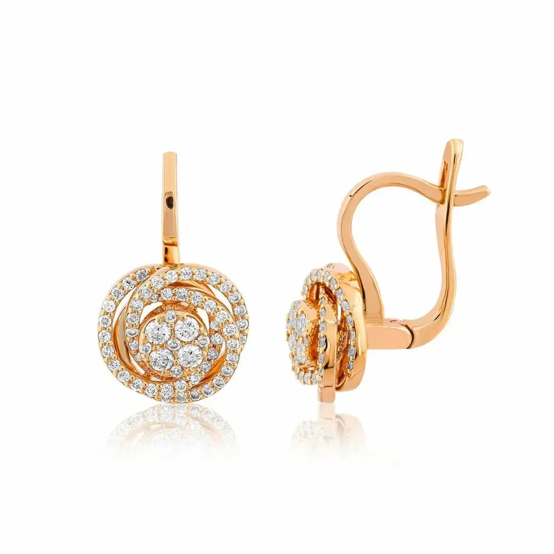 0,69 Karat Coronet Pırlanta Küpe - Venta Jewelry