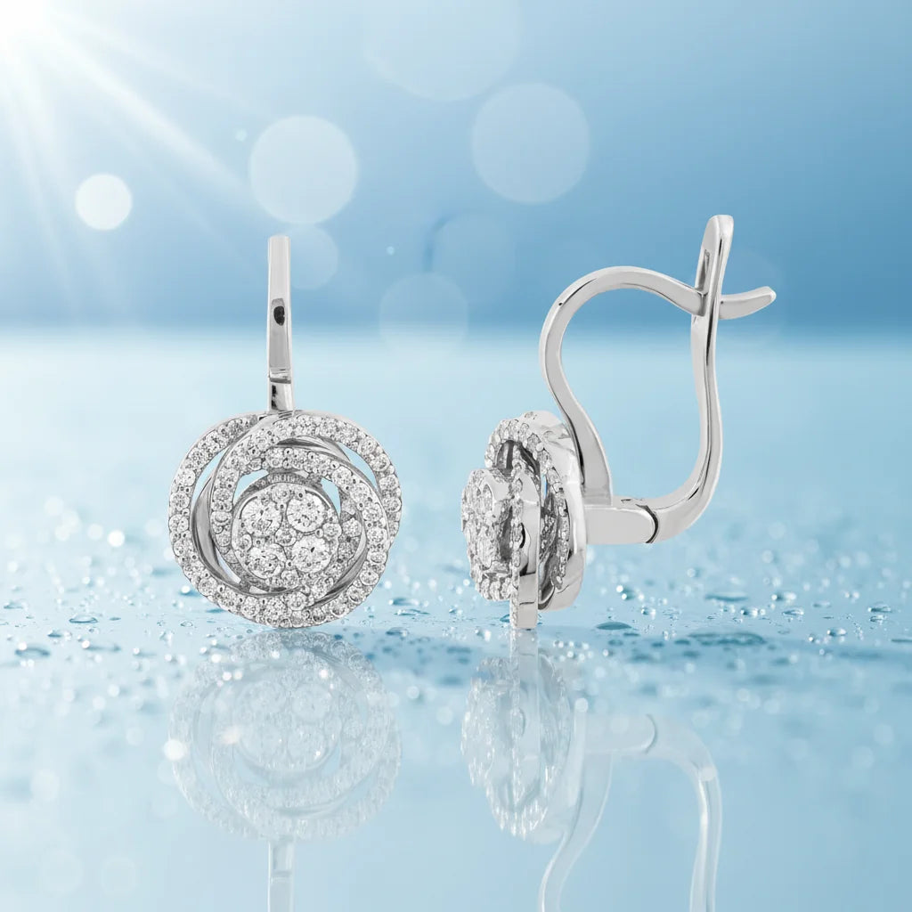 0,70 Karat Coronet Pırlanta Küpe - Venta Jewelry