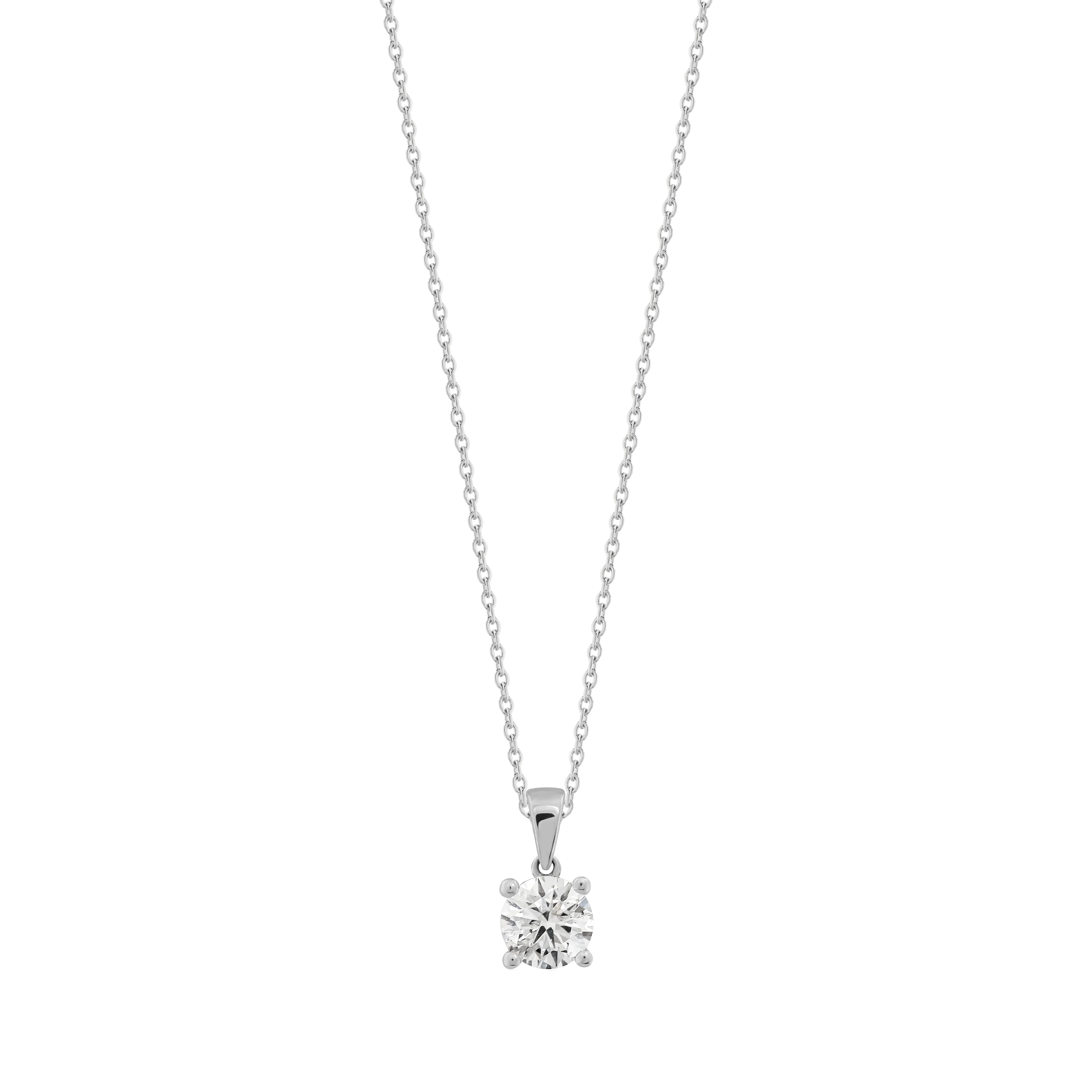 0,70 Karat Pırlanta Tektaş Kolye, F Renk SI - Venta Jewelry