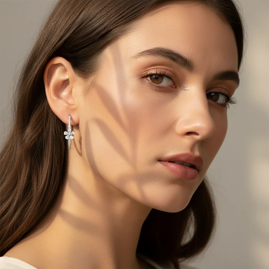 0,73 Karat Pırlanta Halka Küpe - Venta Jewelry