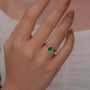 0,73 Karat Pırlantalı Zümrüt Yüzük "Beren" - Venta Jewelry