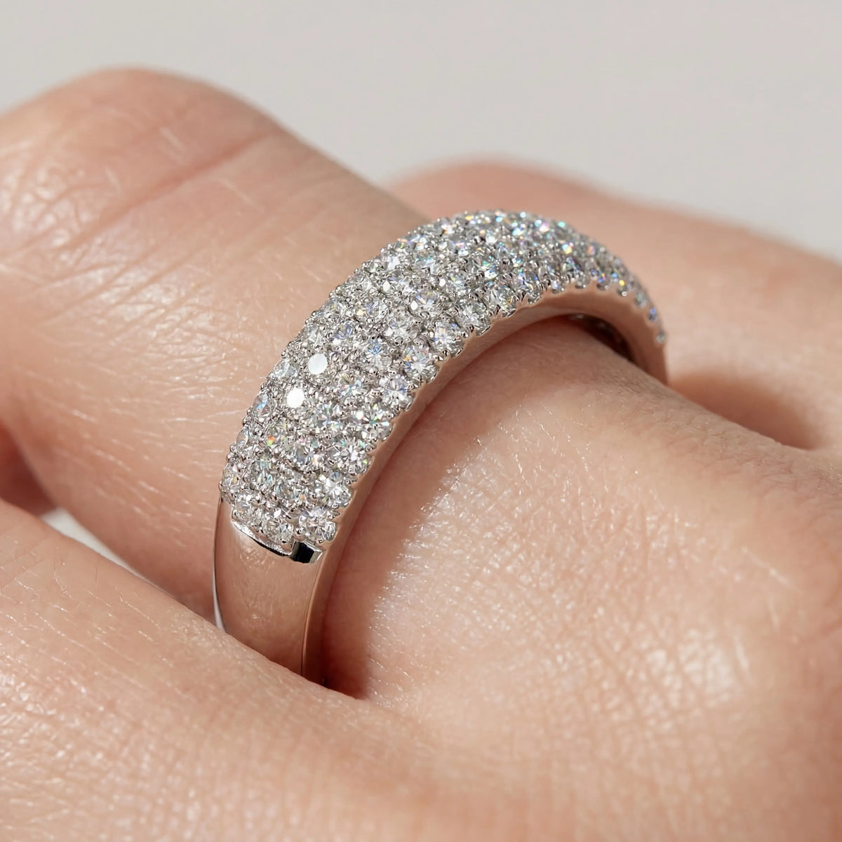 0,75 Karat F Renk Yarımtur Pırlanta Yüzük, F Renk SI - Venta Jewelry
