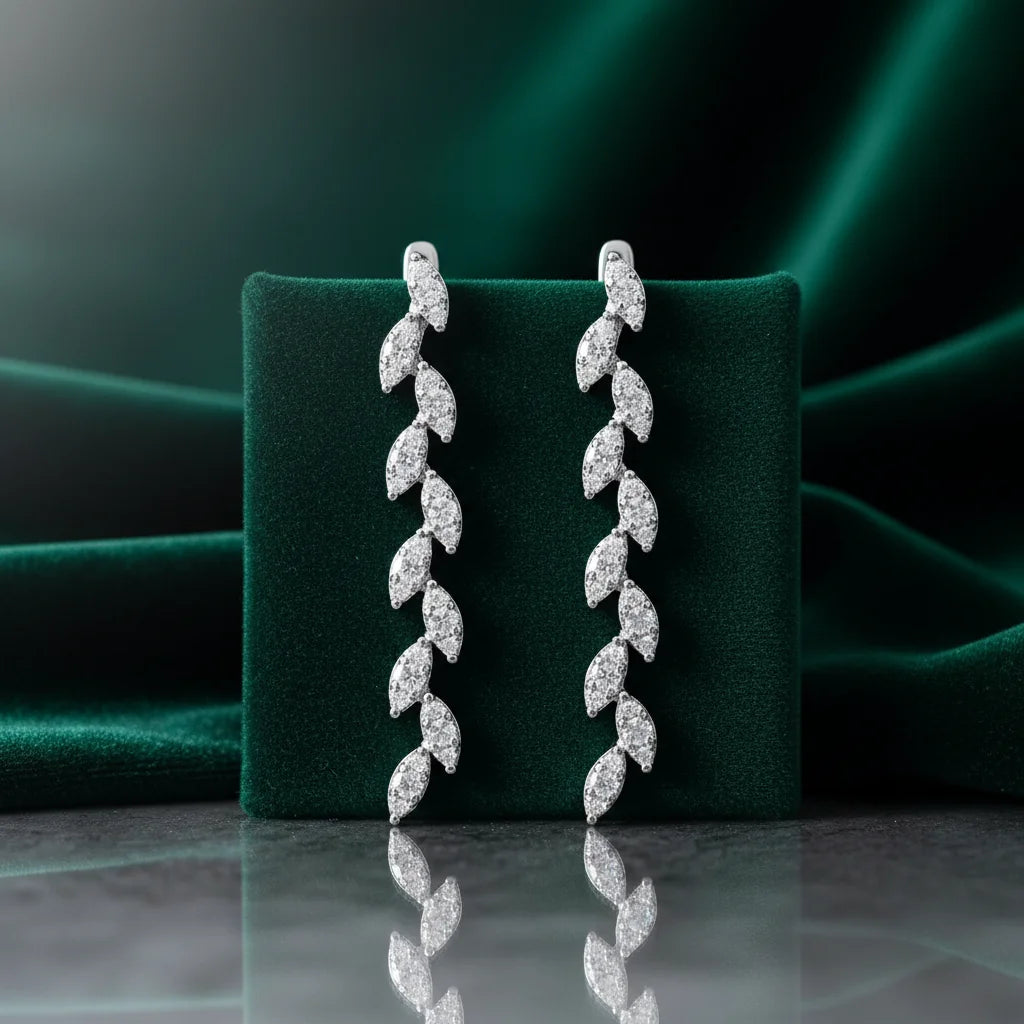 0,77 Karat Tasarım Pırlanta Küpe - Venta Jewelry