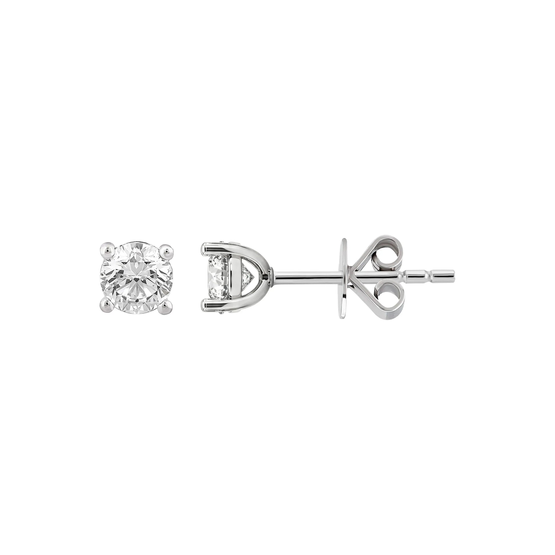 0,80 Karat Tektaş Pırlanta Küpe, F Renk SI - Venta Jewelry
