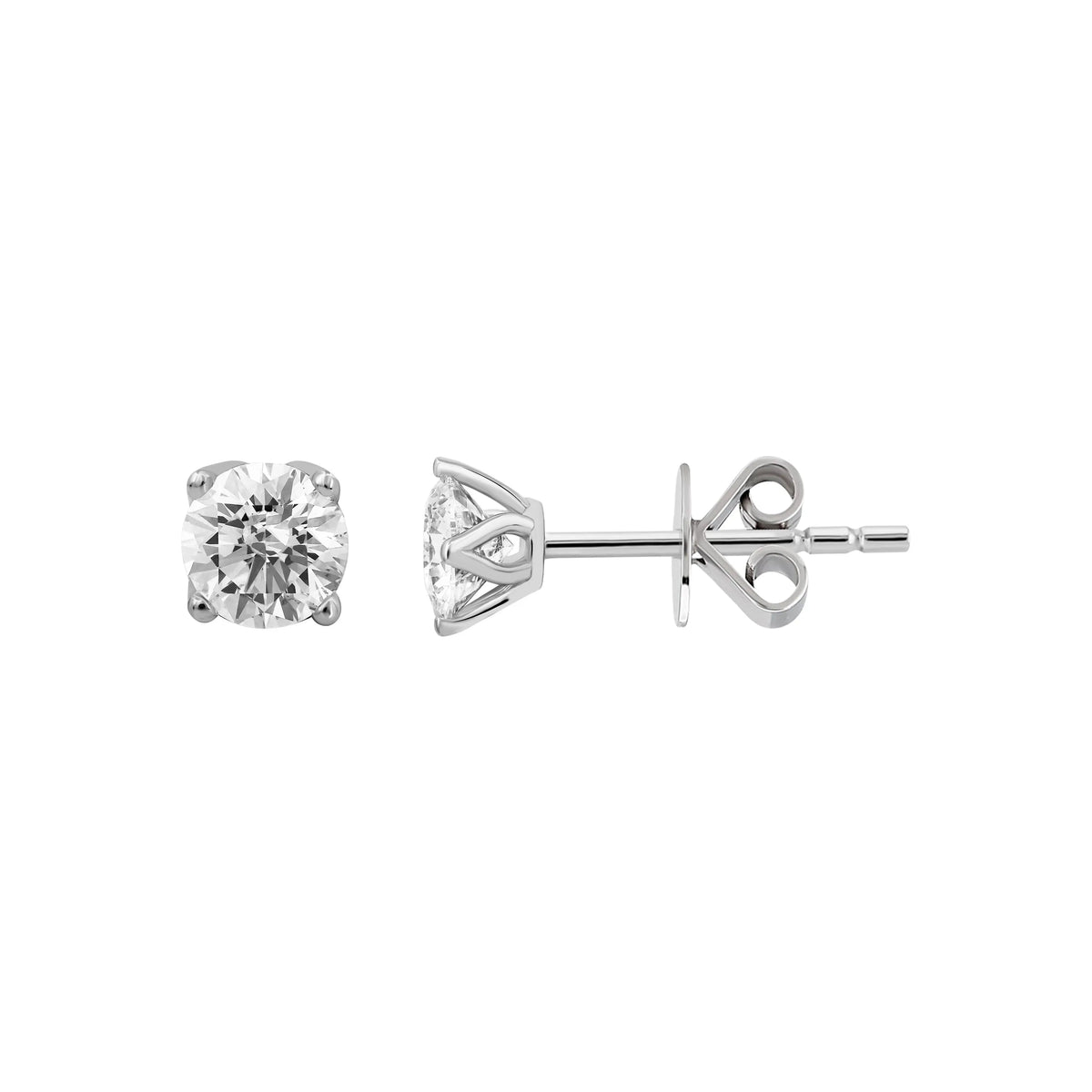 0,80 Karat Tektaş Pırlanta Küpe, F Renk SI - Venta Jewelry
