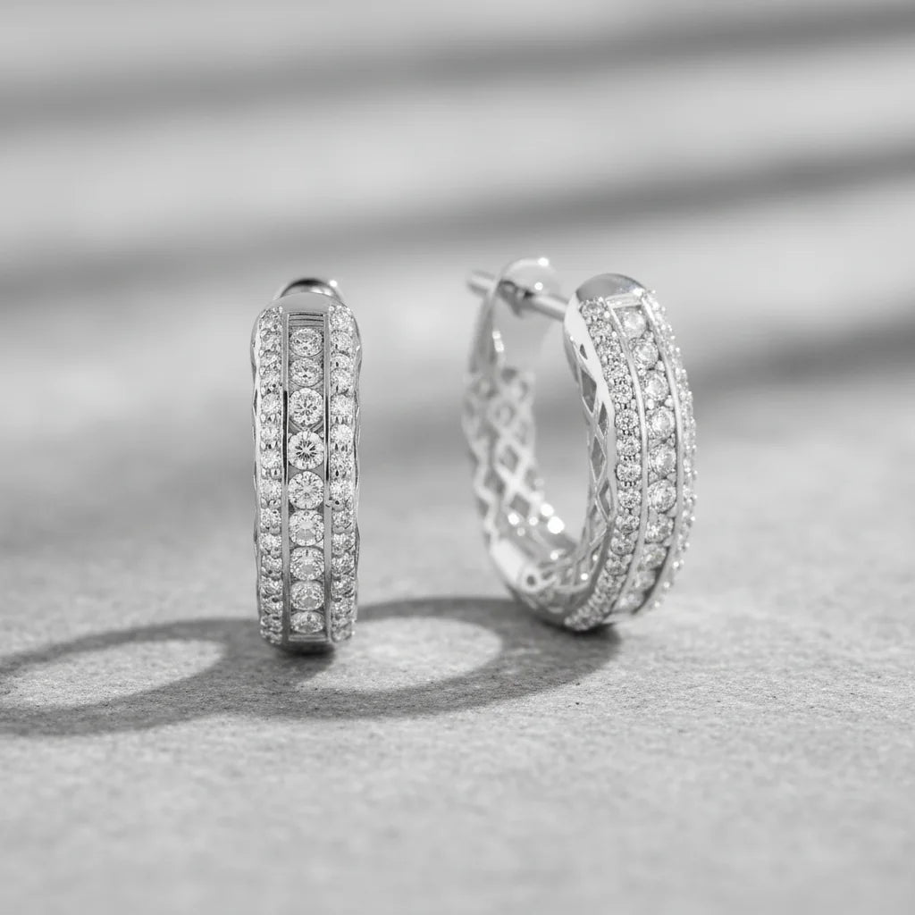 0,84 Karat Pırlanta Halka Küpe - Venta Jewelry