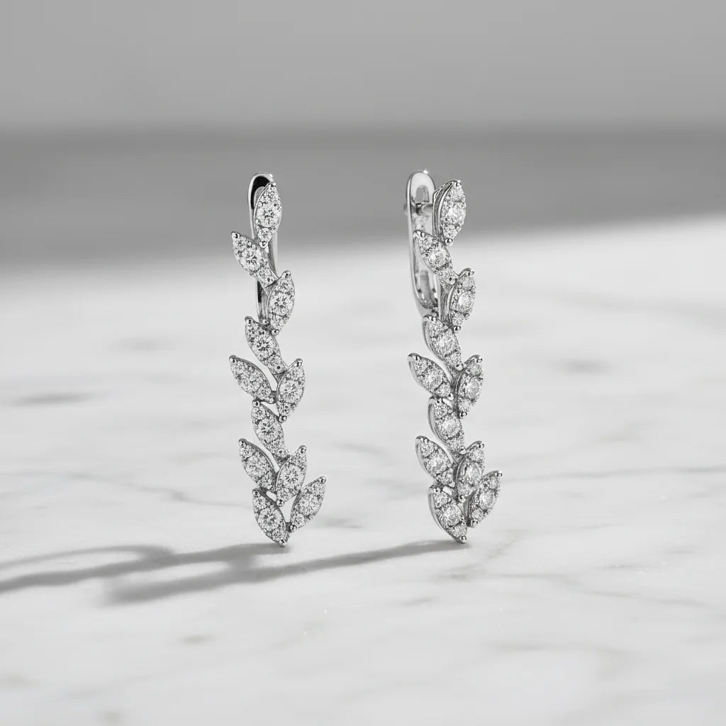 0,86 Karat Tasarım Pırlanta Küpe - Venta Jewelry